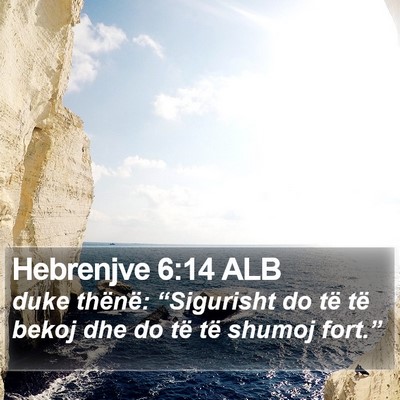 Hebrenjve 6:14 ALB Bible Verse Image