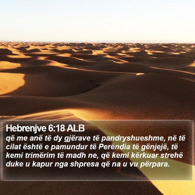 Hebrenjve 6:18 ALB Bible Verse Image