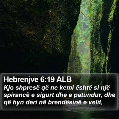 Hebrenjve 6:19 ALB Bible Verse Image