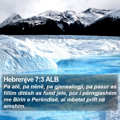 Hebrenjve 7:3 ALB Bible Verse Image