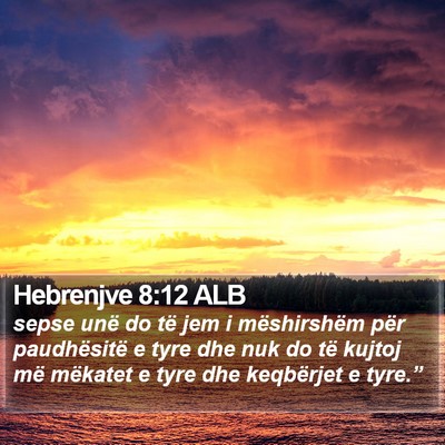 Hebrenjve 8:12 ALB Bible Verse Image