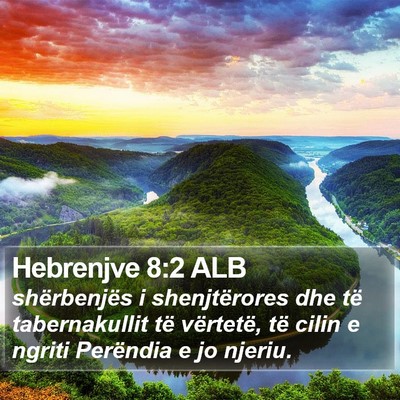 Hebrenjve 8:2 ALB Bible Verse Image