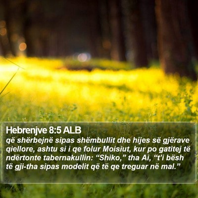 Hebrenjve 8:5 ALB Bible Verse Image
