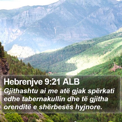 Hebrenjve 9:21 ALB Bible Verse Image