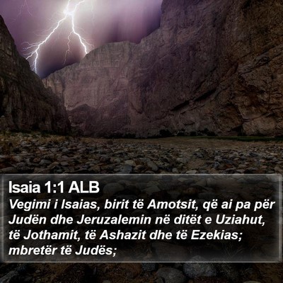 Isaia 1:1 ALB Bible Verse Image