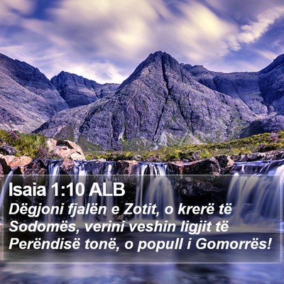 Isaia 1:10 ALB Bible Verse Image