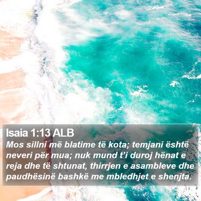Isaia 1:13 ALB Bible Verse Image