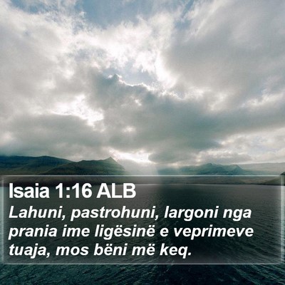 Isaia 1:16 ALB Bible Verse Image