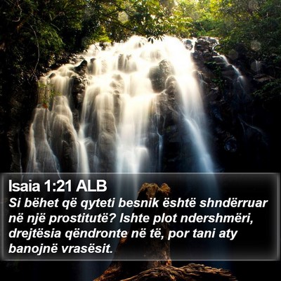 Isaia 1:21 ALB Bible Verse Image