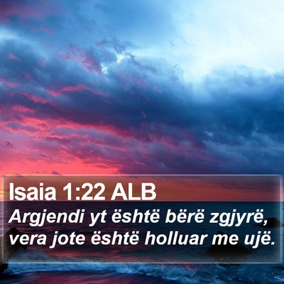 Isaia 1:22 ALB Bible Verse Image