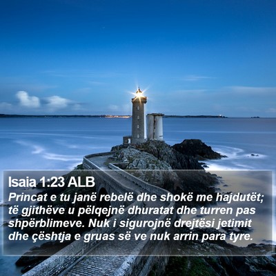 Isaia 1:23 ALB Bible Verse Image