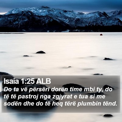 Isaia 1:25 ALB Bible Verse Image