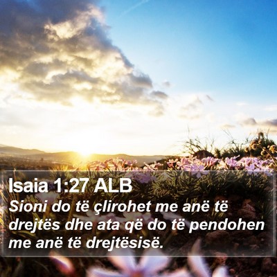 Isaia 1:27 ALB Bible Verse Image