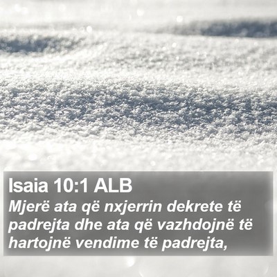 Isaia 10:1 ALB Bible Verse Image