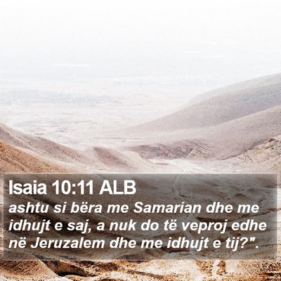 Isaia 10:11 ALB Bible Verse Image