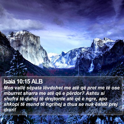Isaia 10:15 ALB Bible Verse Image