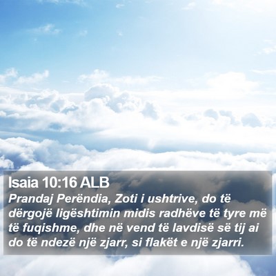 Isaia 10:16 ALB Bible Verse Image