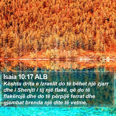 Isaia 10:17 ALB Bible Verse Image