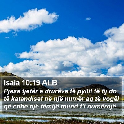 Isaia 10:19 ALB Bible Verse Image