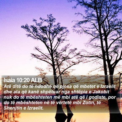 Isaia 10:20 ALB Bible Verse Image