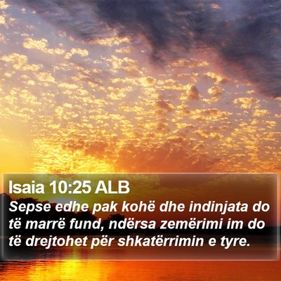 Isaia 10:25 ALB Bible Verse Image