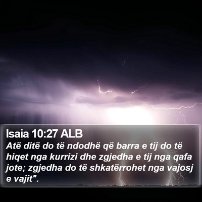 Isaia 10:27 ALB Bible Verse Image
