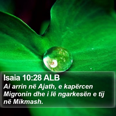 Isaia 10:28 ALB Bible Verse Image