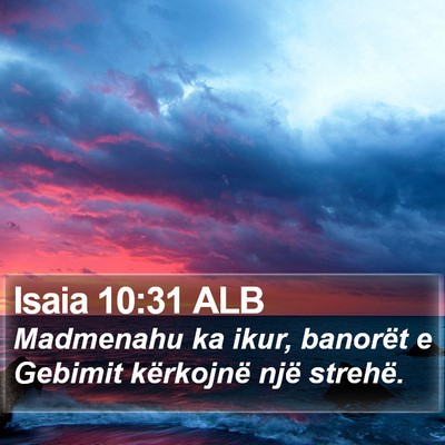 Isaia 10:31 ALB Bible Verse Image