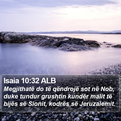 Isaia 10:32 ALB Bible Verse Image
