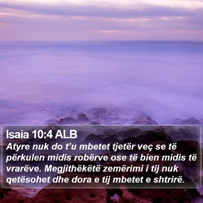 Isaia 10:4 ALB Bible Verse Image
