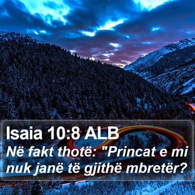 Isaia 10:8 ALB Bible Verse Image