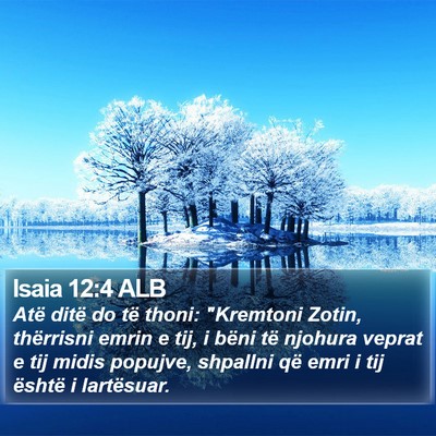 Isaia 12:4 ALB Bible Verse Image