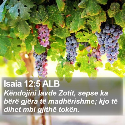 Isaia 12:5 ALB Bible Verse Image