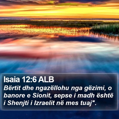 Isaia 12:6 ALB Bible Verse Image