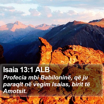 Isaia 13:1 ALB Bible Verse Image