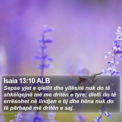 Isaia 13:10 ALB Bible Verse Image