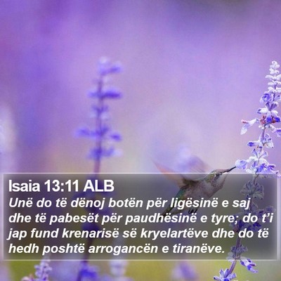 Isaia 13:11 ALB Bible Verse Image