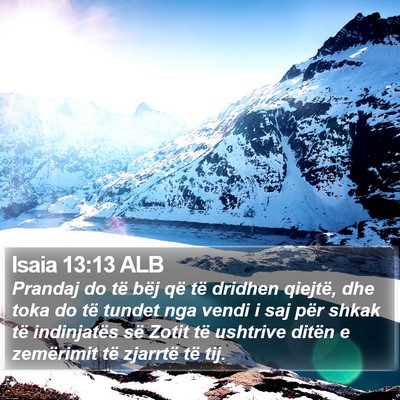 Isaia 13:13 ALB Bible Verse Image