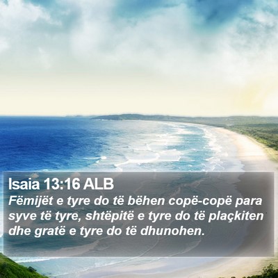 Isaia 13:16 ALB Bible Verse Image