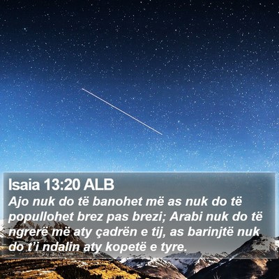 Isaia 13:20 ALB Bible Verse Image