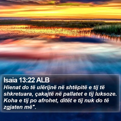Isaia 13:22 ALB Bible Verse Image
