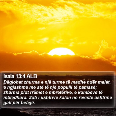 Isaia 13:4 ALB Bible Verse Image