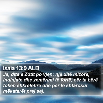 Isaia 13:9 ALB Bible Verse Image