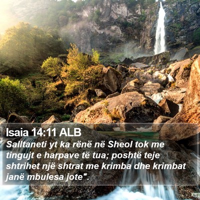 Isaia 14:11 ALB Bible Verse Image