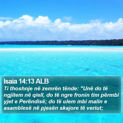 Isaia 14:13 ALB Bible Verse Image