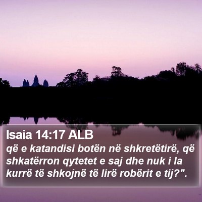 Isaia 14:17 ALB Bible Verse Image