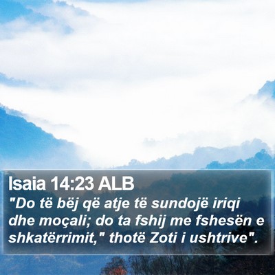 Isaia 14:23 ALB Bible Verse Image