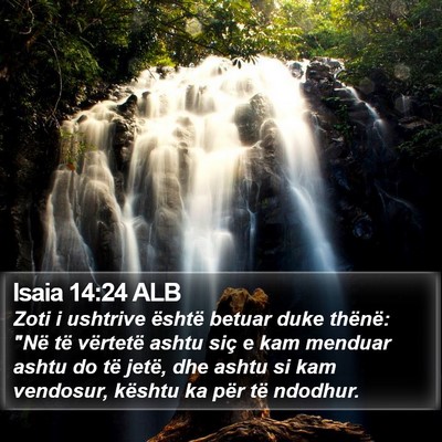 Isaia 14:24 ALB Bible Verse Image