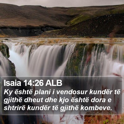 Isaia 14:26 ALB Bible Verse Image