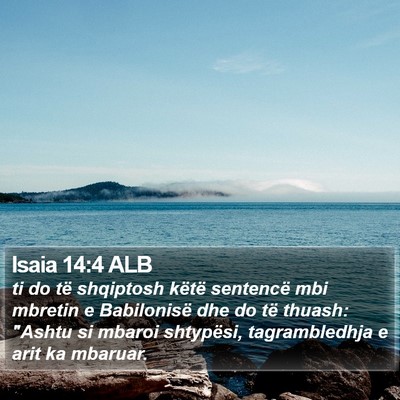 Isaia 14:4 ALB Bible Verse Image